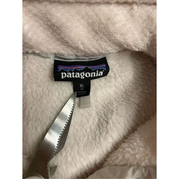Patagonia Re-Tool Light Pink Snap-T Fleece Pullover Girls Size XL (14) - Picture 4 of 7